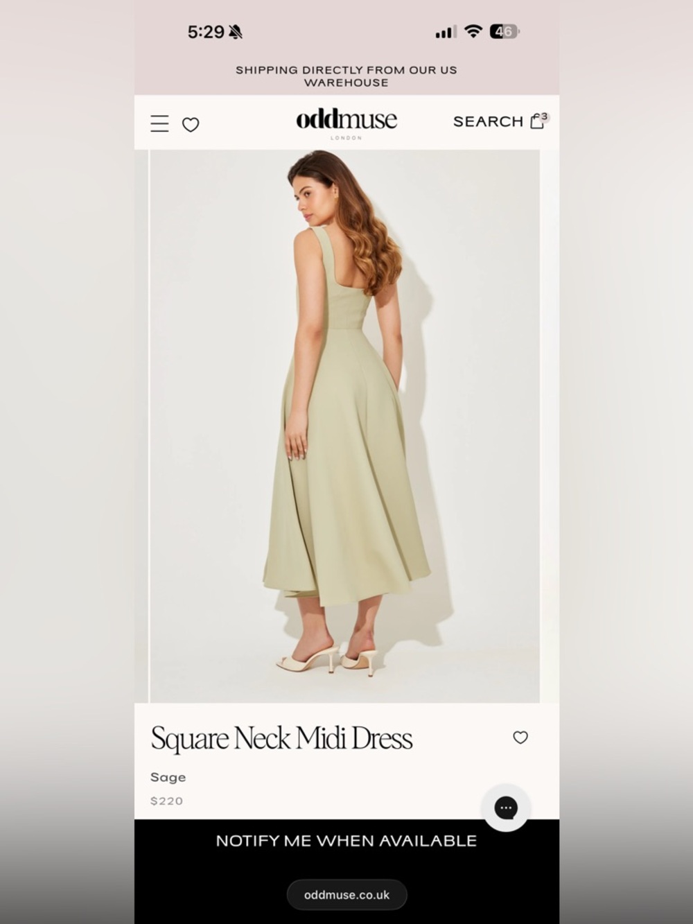 Odd Muse Square Neck Midi Dress - Picture 5 of 9